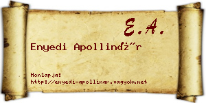 Enyedi Apollinár névjegykártya
